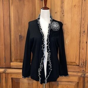 RENA LANGE GERMANY VIRGIN WOOL CARDIGAN Sz. XL